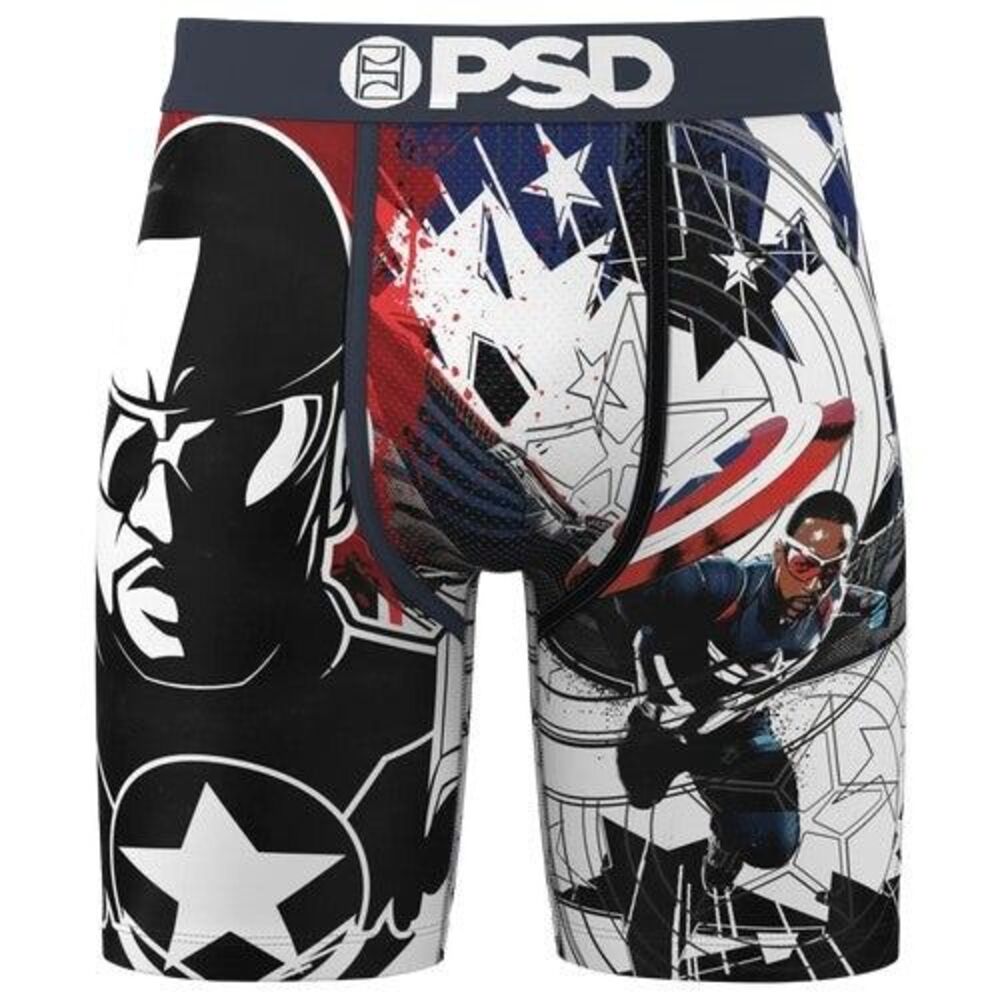PSD Men's Captain America "Falcon Cap" Boxer Brief - Small